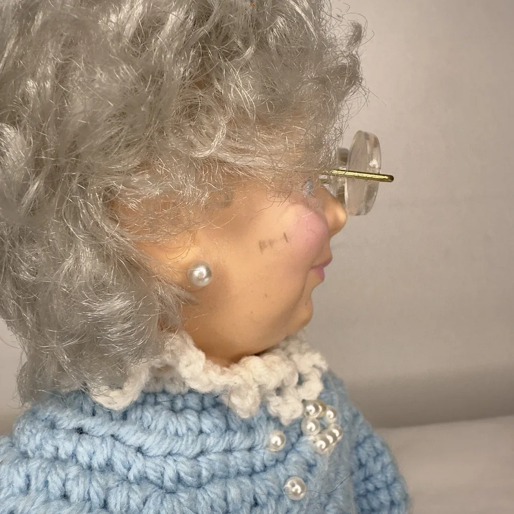 Adorable Grandma Doll Amigurumi Crochet Handmade Character Toy‎